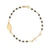 pulsera virgen milagrosa cuentas negras