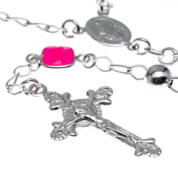 rosario cristales plata detalle