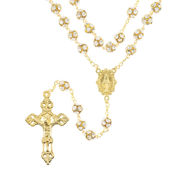 rosario grande brillante dorado
