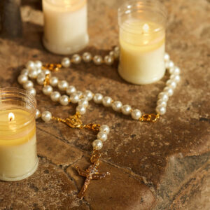 rosario matrimonio y velas
