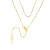 rosario medalla virgen milagrosa tres oros 18k
