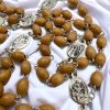 rosario siete dolores virgen detalle sobre tela