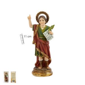 Figura San Pancracio con caja transparente, 11 cm