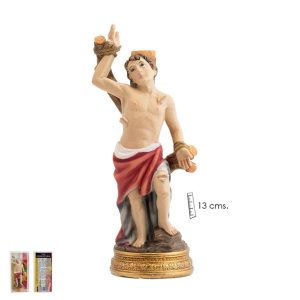 san sebastian figura resina pintada