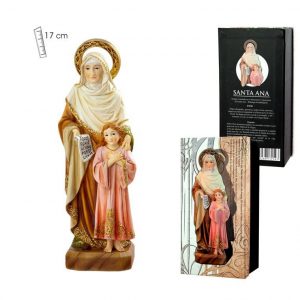 Figura santa Ana con la Virgen niña, 17 cm