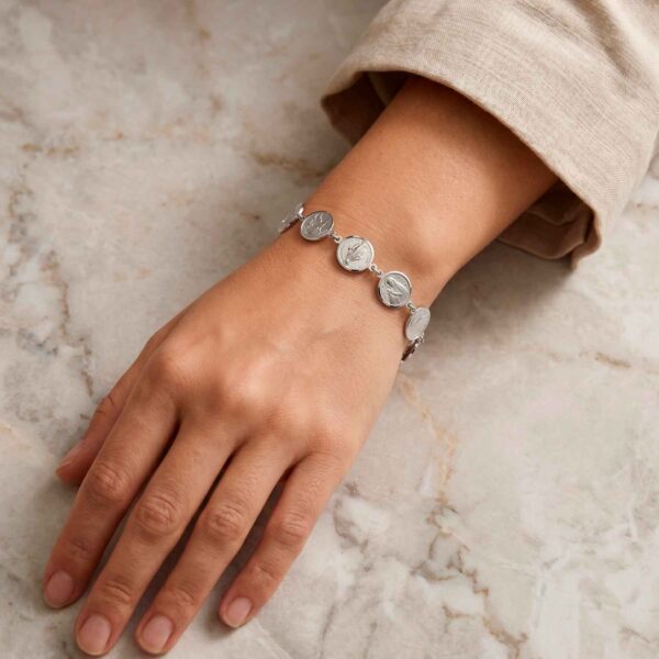 varias devociones pulsera plata