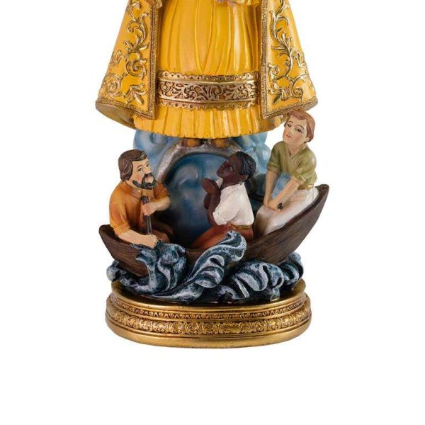 virgen cobre 20 cm detalle
