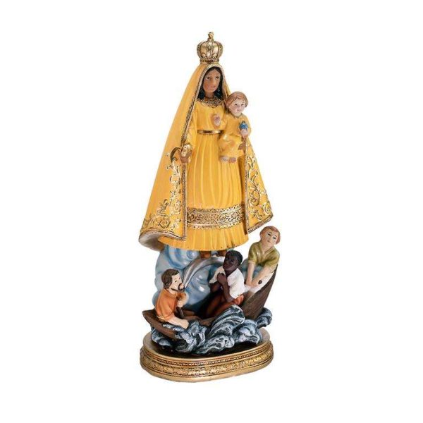 virgen cobre 30cm tres cuartos