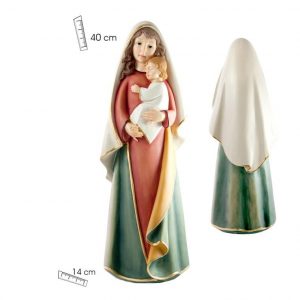Figura Virgen con el Niño Jesús, 40 cm
