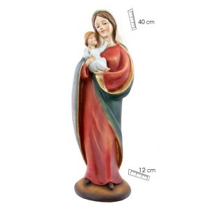 Figura Virgen María con el Niño Jesús en brazos, 40 cm