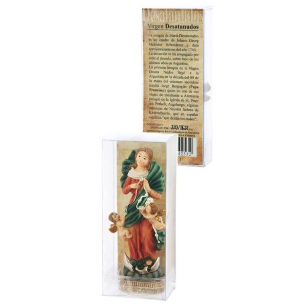 virgen desatanudos 11cm caja