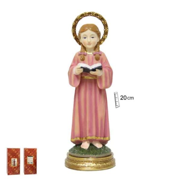 figura de la virgen niña de 20cm