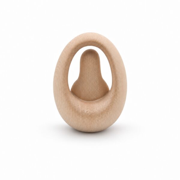 virgen orando reverso madera natural